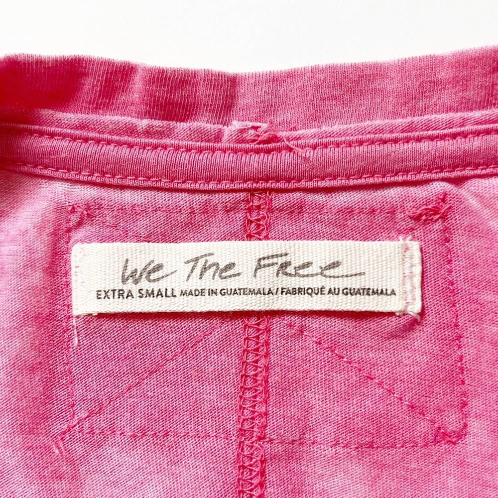 FREE PEOPLE WE THE FREE BELLA TEE PINK SPICED CORAL TEE SHIRT TOP OVERSI… - Picture 6 of 16